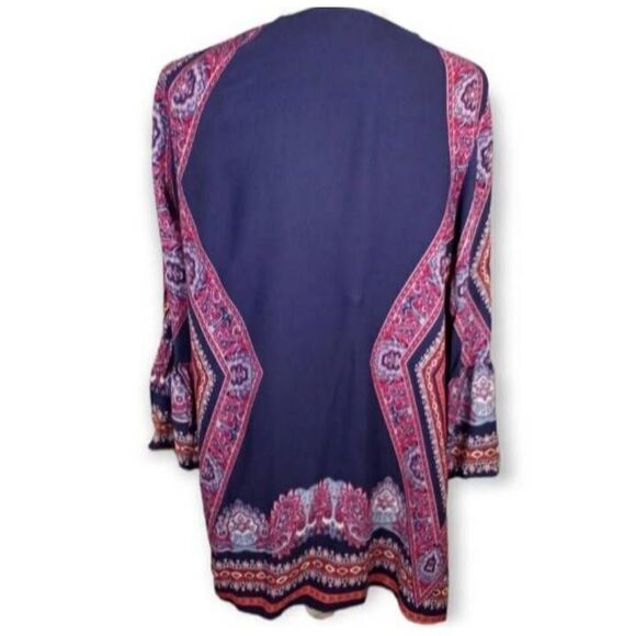 XHILARATION NAVY & RED KIMONO SZ.M/L EUC - Picture 4 of 6